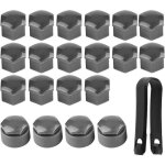 Cache - �crous de roue 20 pi�ces protection antivol pour vis de roue de voiture �crous de 17 mm (gris) ...