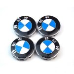 Cache - moyeux - bmw - 68mm - emblme bleu blanc - lot de 4