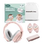 Cache - oreilles 2 en 1 pour bb avec sac de rangement et lastique pour enfants de 0  4 ans rglable ...