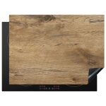 Cache plaque 70x52 cm - protection plaque induction cuisson - motif aspect bois - kitchenyeah