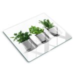 Cache plaque de cuisine verre planche rectangulaire verre trempé pots herbes plantes 60x52 cm Cache plaque de cuisine verre planche rectangulaire verre trempé pots herbes plantes 60x52 cm