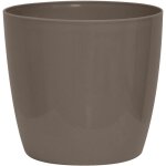 Cache - pot brillant - garden id - shiny taupe avec roulettes - 30 x 27 cm - aspect céramique - Étanche ... Cache - pot brillant - garden id - shiny taupe avec roulettes - 30 x 27 cm - aspect céramique - Étanche ...