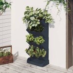 Cache - pots plantes fleurs / ensemble de jardinires verticales 4 pcs - anthracite - pp economique35443830 ...