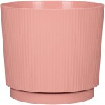 Cache - pot rond - garden id - lino - � 25 - 7 l - h 22 cm - rose