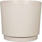 Cache - pot rond - garden id - plano - � 25 - 7 l - h 22 cm - blanc chaud