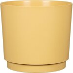Cache - pot rond - garden id - plano - � 25 - 7 l - h 22 cm - jaune