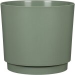 Cache - pot rond - garden id - plano - � 25 - 7 l - h 22 cm - vert clair