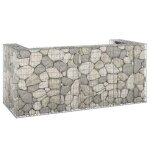 Cache poubelle / mur en gabion pour poubelles - vidaxl - acier galvanis 254x100x110 cm cc3196721