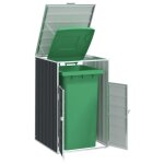 Cache poubelle / rangement à roulettes pour poubelles - vidaxl - pour bac unique acier cc3478867 Cache poubelle / rangement à roulettes pour poubelles - vidaxl - pour bac unique acier cc3478867