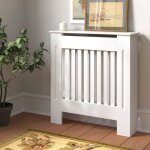 Cache radiateur blanc bois - grille horizontal couvercle radiateur en mdf couvre radiateur armoire - ...