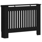Cache - radiateur en bois ding�nierie - vidaxl - ch�ne noir - 112x19x815 cm - design � lattes verticales ...