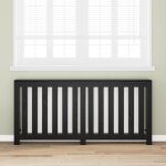 Cache radiateur - ch�ne noir - 175x20x82 cm - mdf de qualit� - design � lattes verticales