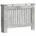 Cache - radiateur moderne - vidaxl - gris b�ton - bois ding�nierie - 112x19x815 cm - design � lattes ...