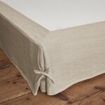 Cache sommier 140x190 cm lin fran�ais sable