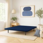 Cache - sommier 140x190 marine jersey pour cadre � lattes - bleu marine - someo