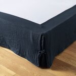 Cache sommier 160x200 cm gaze de coton minuit
