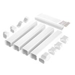 Cache - tuyau dcoratif en pvc pour climatiseur - duoku - livr avec 4 conduits droits et tous les composants ...