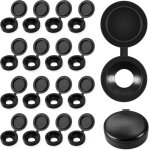 Cache - vis  charnire en plastique plier les couvercles  vis laveuse flip tops noir