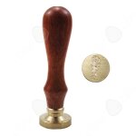 Cachet de cire personnalis� 2. 5cm personnalis� sceau en laiton r�tro avec poign�e en bois timbre de ...