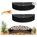 Cachette pour crevettes - kzq - demi - cercle en abs - noir - 118x6x26 cm - durable