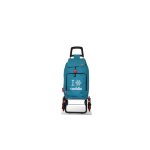 Caddie - cad011b - chariot de course - 50 litres - 100% polyester - pochettes zippes - 6 roues - bleu ...