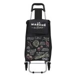 Caddie de courses le march� du bistrot 6 roues beige
