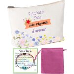 Cadeau aide - soignante avec pochette carte remerciement et porte - bonheur coffret touchant pour fin ...