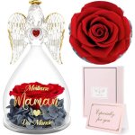 Cadeau maman ange rose eternelle avec linscription meilleure maman du monde cadeau anniversaire maman ...