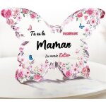 Cadeau maman noel cadeau anniversaire maman plaque en acrylique en forme de papillon pour maman idee ...