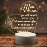 Cadeau de mariage pour marie et le mari mr and mrs led veilleuse en acrylique cadeaux de jeunes maris ...
