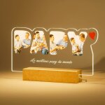 Cadeau papy lampe photo personnalise veilleuse enfant cadre photo personnalis lumineux cadeau fte des ...
