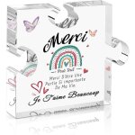 Cadeau remerciements - idee cadeau merci puzzle acrylique personnalise pour nounou enseignant ou collgue ...
