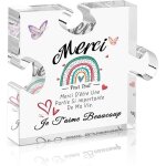 Cadeau remerciements - idee cadeau merci puzzle acrylique personnalise pour nounou enseignant ou collgue ...