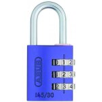Cadenas  code abus 145 / 30 - bleu - scurisation de portes portails casiers et armoires de vestiaires ...