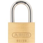 Cadenas en laiton massif - abus - 60 / 50 - anse acier cment - double verrouillage - 2 cls