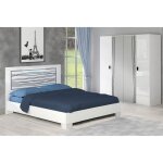 Cadiry - pack lit 160x200cm sérigraphié avec leds + armoire Cadiry - pack lit 160x200cm sérigraphié avec leds + armoire