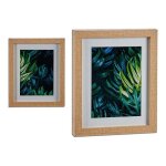Cadre photo - bois - 23 x 3 x 28 cm - verre - contreplaqué - design contemporain Cadre photo - bois - 23 x 3 x 28 cm - verre - contreplaqué - design contemporain