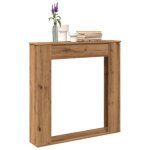 Cadre de chemin�e ch�ne artisanal 100x20x100 cm bois ing�nierie