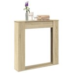 Cadre de chemin�e ch�ne sonoma 100x20x100 cm bois d ing�nierie