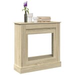 Cadre de chemin�e ch�ne sonoma 90x30x90 cm bois d ing�nierie