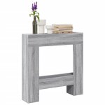 Cadre de chemin�e sonoma gris 81x18x82 cm bois d ing�nierie