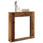 Cadre de chemin�e vieux bois 100x20x100 cm bois d ing�nierie