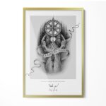 Cadre de couleur dore moderne 40x60 cm - dcoration lgante pour photos et posters montage vertical ...