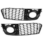 Cadre de lampe de protection antibrouillard en maille pour audi a4 b8 2009 - 2011 (noir) capot