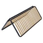 Cadre � lattes pliable en acier recyclable - terre de nuit 140x190