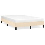 Cadre de lit 1 personne - cr�me 120x190 cm - tissu ll281297
