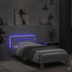 Cadre de lit 1 place - uu - 90x190 cm - bois ding�nierie - led rgb - blanc