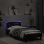 Cadre de lit 1 place - uu - avec led - sans matelas - noir 75x190 cm 631 Cadre de lit 1 place - uu - avec led - sans matelas - noir 75x190 cm 631