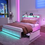 Cadre de lit 140x200 cm 231205tt usb rgb led avec 4 tiroirs lit 2 place structure de lit adulte 140x200 ... Cadre de lit 140x200 cm 231205tt usb rgb led avec 4 tiroirs lit 2 place structure de lit adulte 140x200 ...