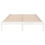 Cadre de lit 160x200 cm - 2 personnes - lemon - sans matelas - blanc bois massif 883